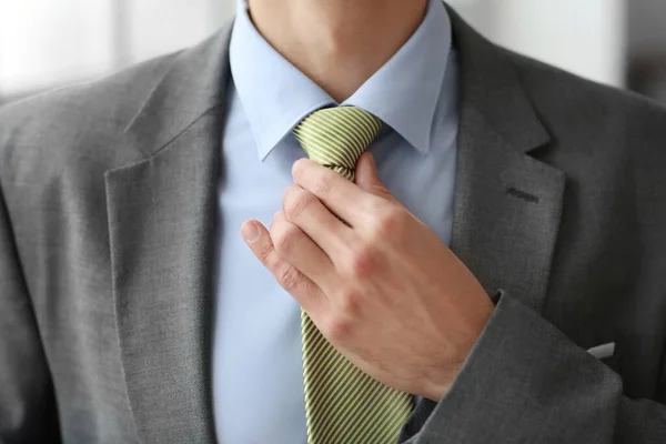 Young Man Stylish Suit Closeup — Stock Photo, Image