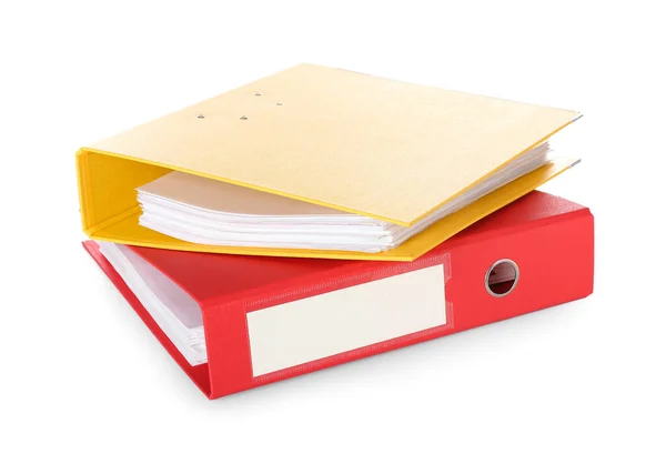 Office Folders White Background — Stock Photo, Image