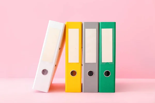 Office Folders Color Background — Stock Photo, Image