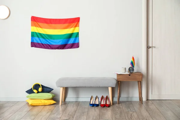 Interior Hallway Flag Lgbt — Stock Photo, Image