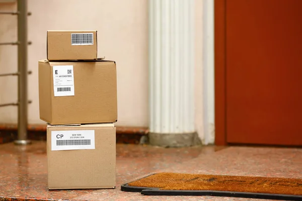 Delivered Parcels Porch Outdoors — Stock Photo, Image