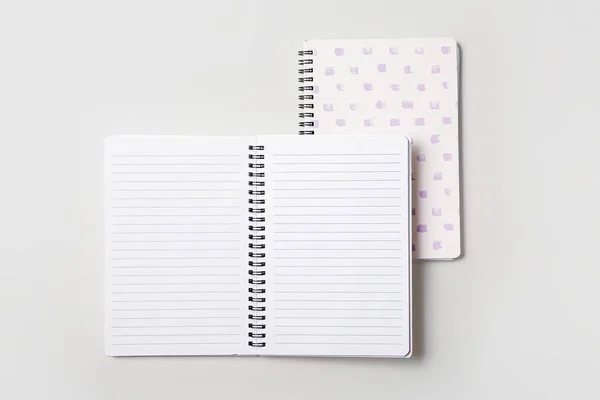 Stylish Notebooks White Background — Stock Photo, Image