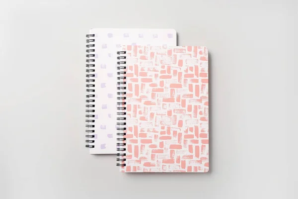 Stylish Notebooks White Background — Stock Photo, Image