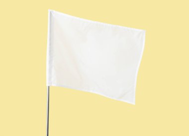 Renk arkaplanında beyaz bayrak