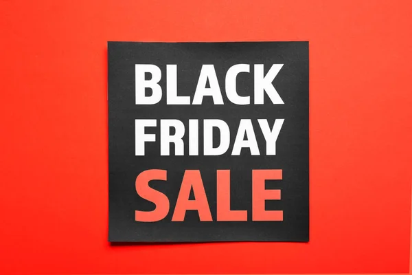 Card Text Black Friday Sale Color Background — Stock Photo, Image