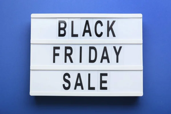 Board Text Black Friday Sale Color Background — Stock Photo, Image