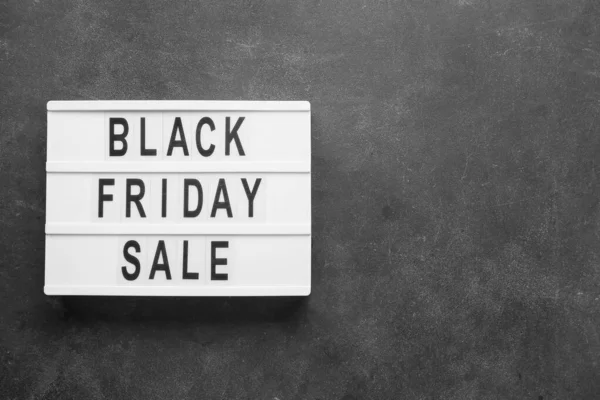 Board Text Black Friday Sale Dark Background — Stock Photo, Image