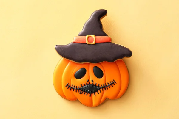 Tasty Cookies Halloween Celebration Color Background — Stock Photo, Image