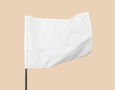 Renk arkaplanında beyaz bayrak