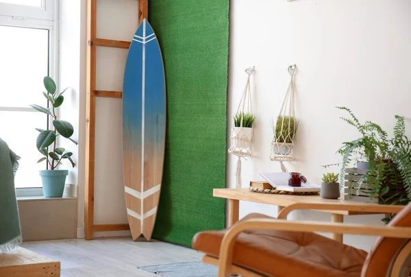 Interior Stylish Room Surfboard — Stock Photo, Image