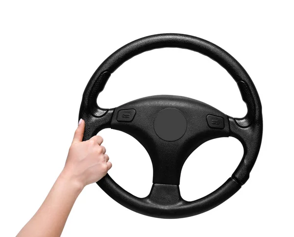 Mano Femminile Volante Sfondo Bianco — Foto Stock