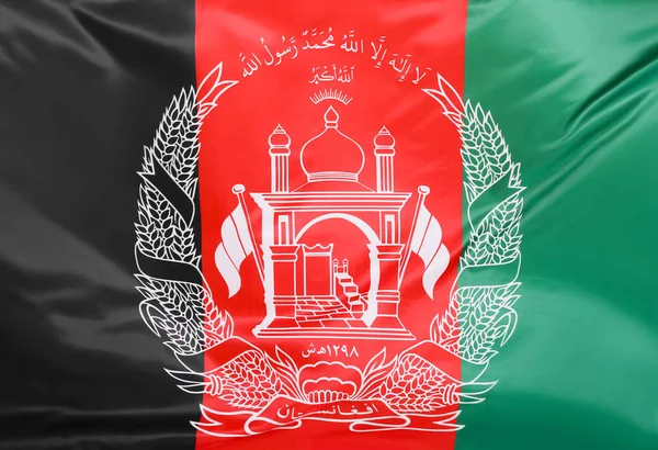 Bandeira Nacional Afeganistão Como Fundo — Fotografia de Stock