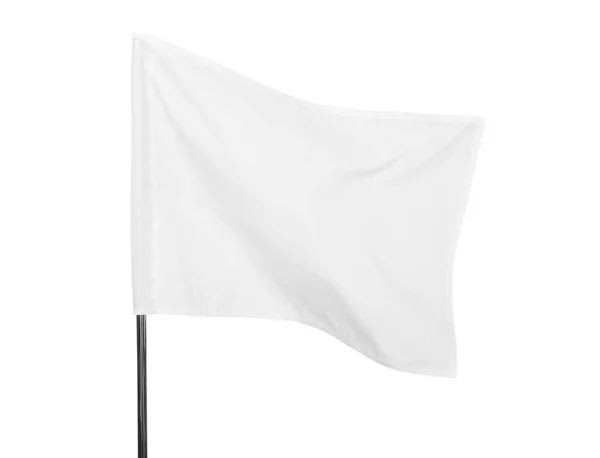 Bandeira Branca Fundo Claro — Fotografia de Stock