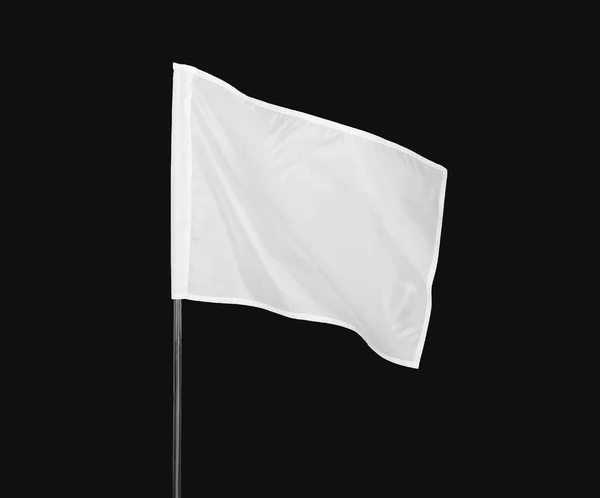 Bandera Blanca Sobre Fondo Oscuro —  Fotos de Stock