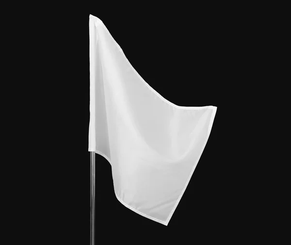 Bandera Blanca Sobre Fondo Oscuro — Foto de Stock