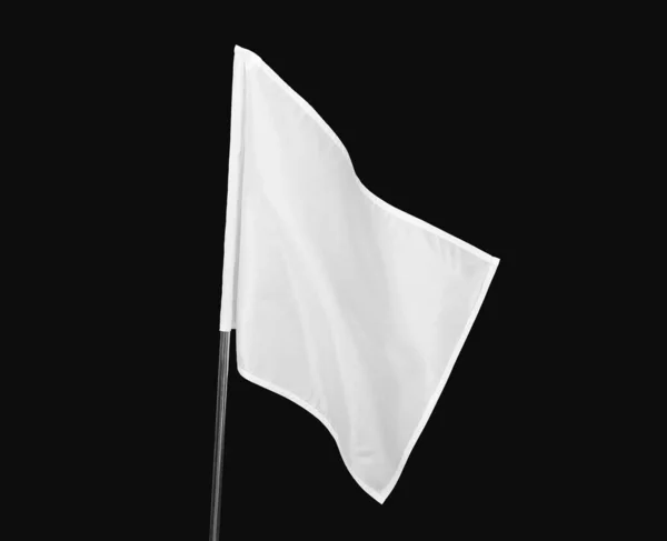 Koyu Arkaplanda Beyaz Bayrak — Stok fotoğraf