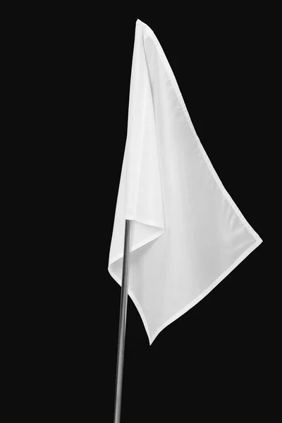 White Flag Dark Background — Stock Photo, Image