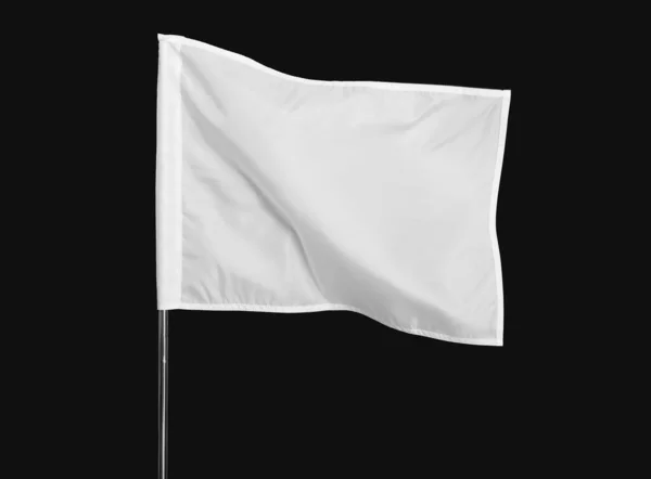 Белый Флаг Тёмном Фоне — стоковое фото