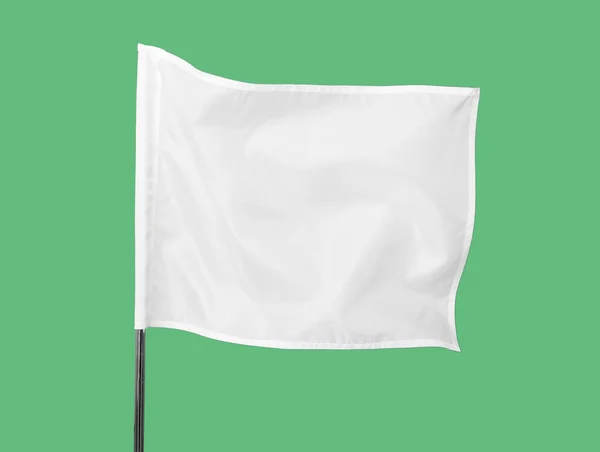 Bandeira Branca Fundo Cor — Fotografia de Stock