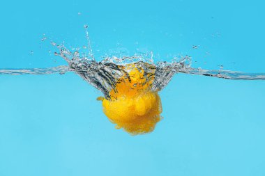 Renkli arka planda suda duş süngeri