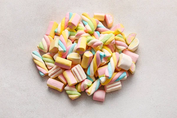 Sweet Marshmallows Light Background — Stock Photo, Image