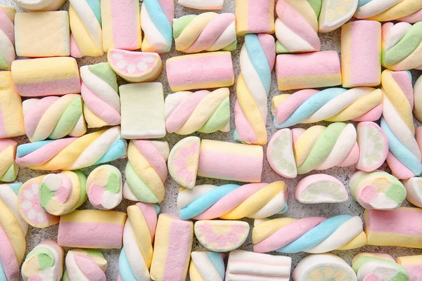 Different Tasty Pastille Marshmallows Light Background — Stock Photo, Image