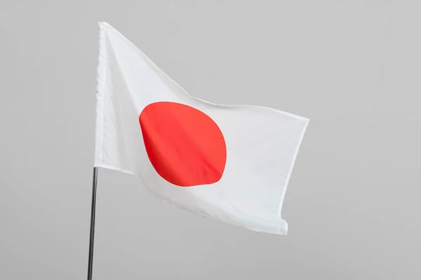 Flagge Japans Auf Grauem Hintergrund — Stockfoto