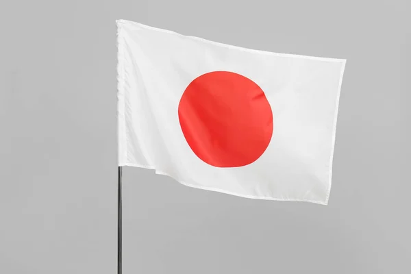 Bandera Japón Sobre Fondo Gris — Foto de Stock