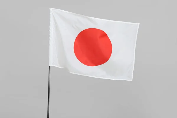 Flagge Japans Auf Grauem Hintergrund — Stockfoto