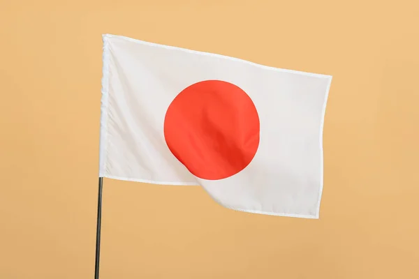 Bandera Japón Sobre Fondo Color — Foto de Stock