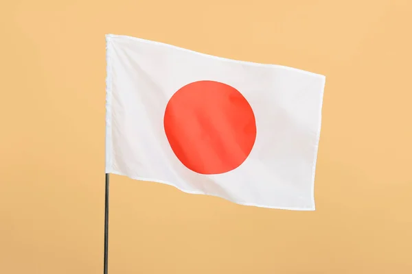 Flagge Von Japan Auf Farbigem Hintergrund — Stockfoto