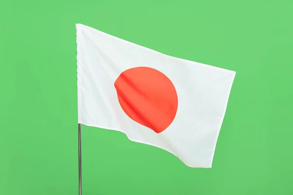 Flagge Von Japan Auf Farbigem Hintergrund — Stockfoto