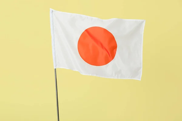 Σημαία Ιαπωνίας Έγχρωμο Φόντο — Φωτογραφία Αρχείου