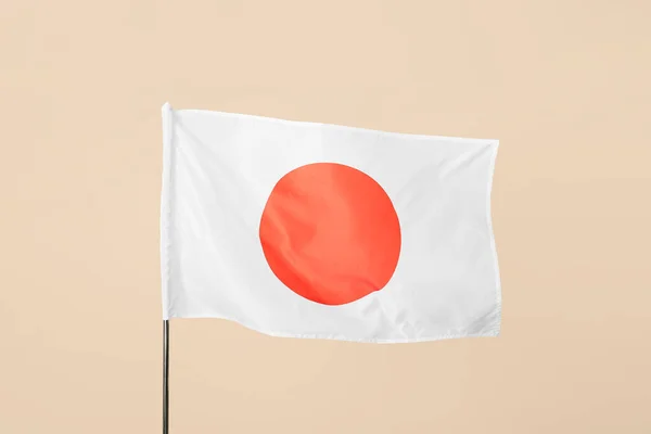 Flagge Von Japan Auf Farbigem Hintergrund — Stockfoto