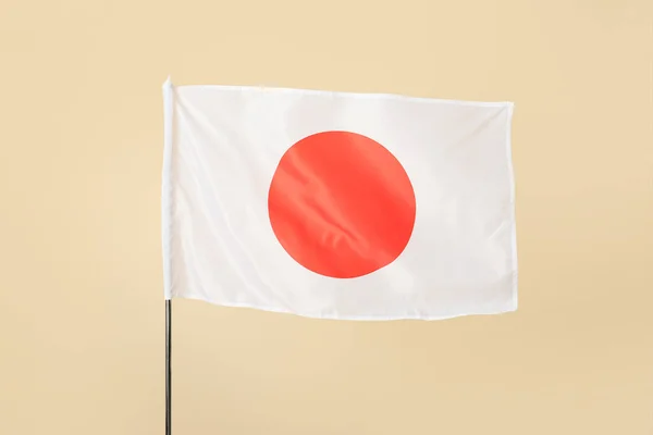 Flagge Von Japan Auf Farbigem Hintergrund — Stockfoto