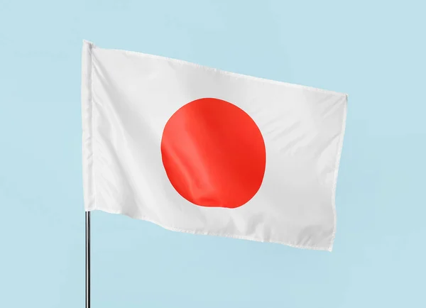 Флаг Японии Цветном Фоне — стоковое фото
