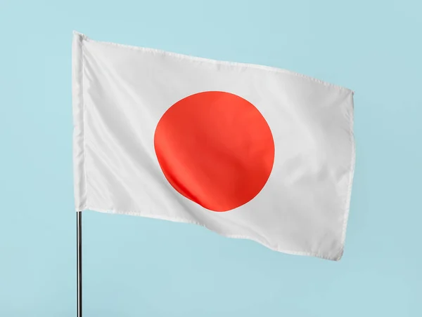 Flagge Von Japan Auf Farbigem Hintergrund — Stockfoto