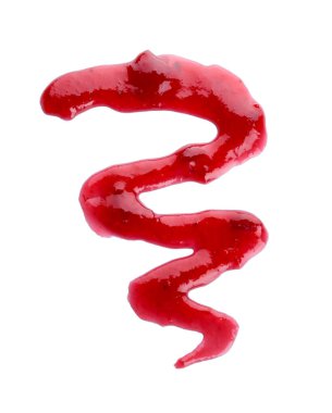 Beyaz arka planda lezzetli yaban mersini reçeli