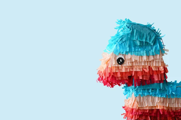 Pinata Mexicaine Forme Cheval Sur Fond Couleur — Photo