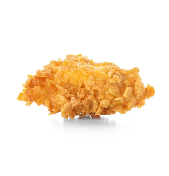 Savoureux Poulet Pop Corn Sur Fond Blanc — Photo