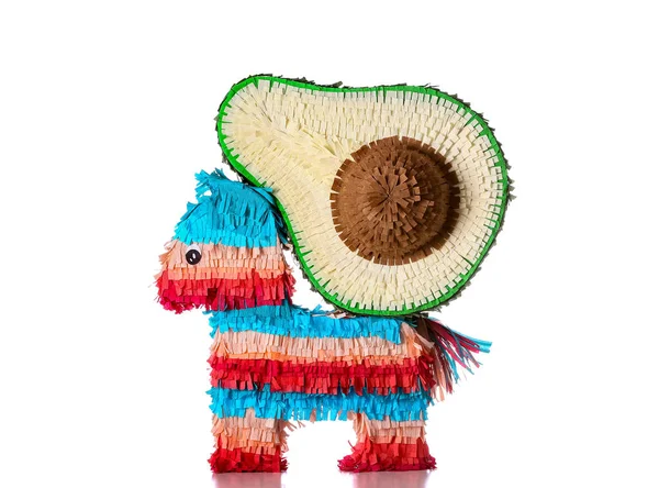 Diferentes Piñatas Mexicanas Sobre Fondo Blanco —  Fotos de Stock