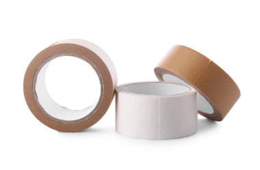 Beyaz arkaplanda maskeleme bantları