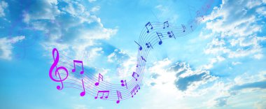 Bulutlu mavi gökyüzünün güzel manzarası