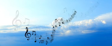 Bulutlu mavi gökyüzünün güzel manzarası