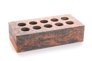 Beyaz arkaplanda yeni tuğla