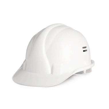 Beyaz arkaplanda sert başlık izole edildi