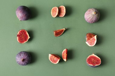 Yeşil arka planda taze incir