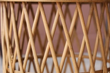 Kahverengi arkaplanda hasır tablonun dokusu, yakın plan