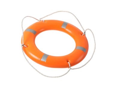 Beyaz arkaplanda yükselen can simidi halkası