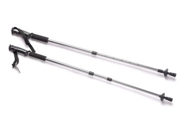 Yürüyen direkler beyaz arkaplanda izole edildi